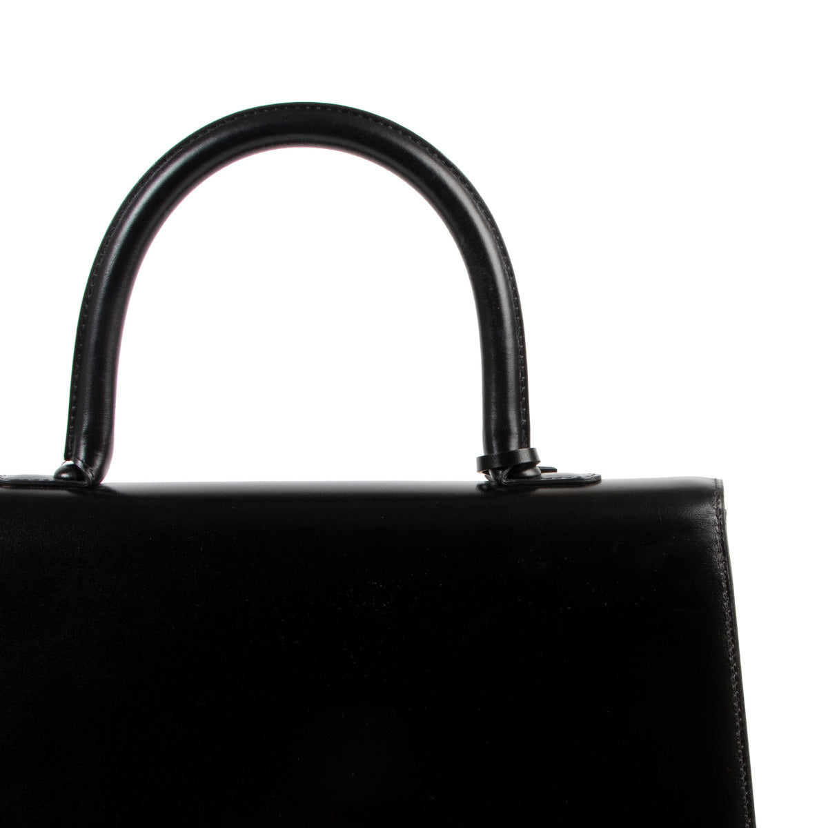 Delvaux Brillant GM Black Boxcalf Purple Python Flap