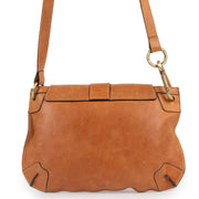 Vintage second hand Burberry London Camel Leather Messenger Bag at Labellov