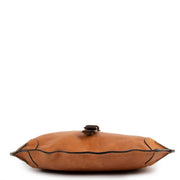 Vintage second hand Burberry London Camel Leather Messenger Bag at Labellov