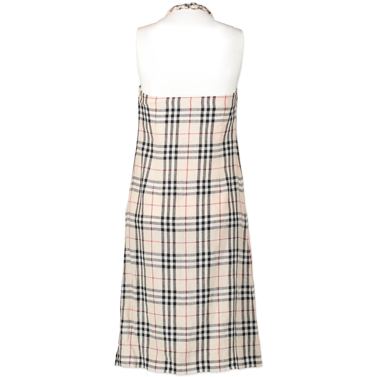 Burberry Monogram Linnen Halterjurk - maat 36