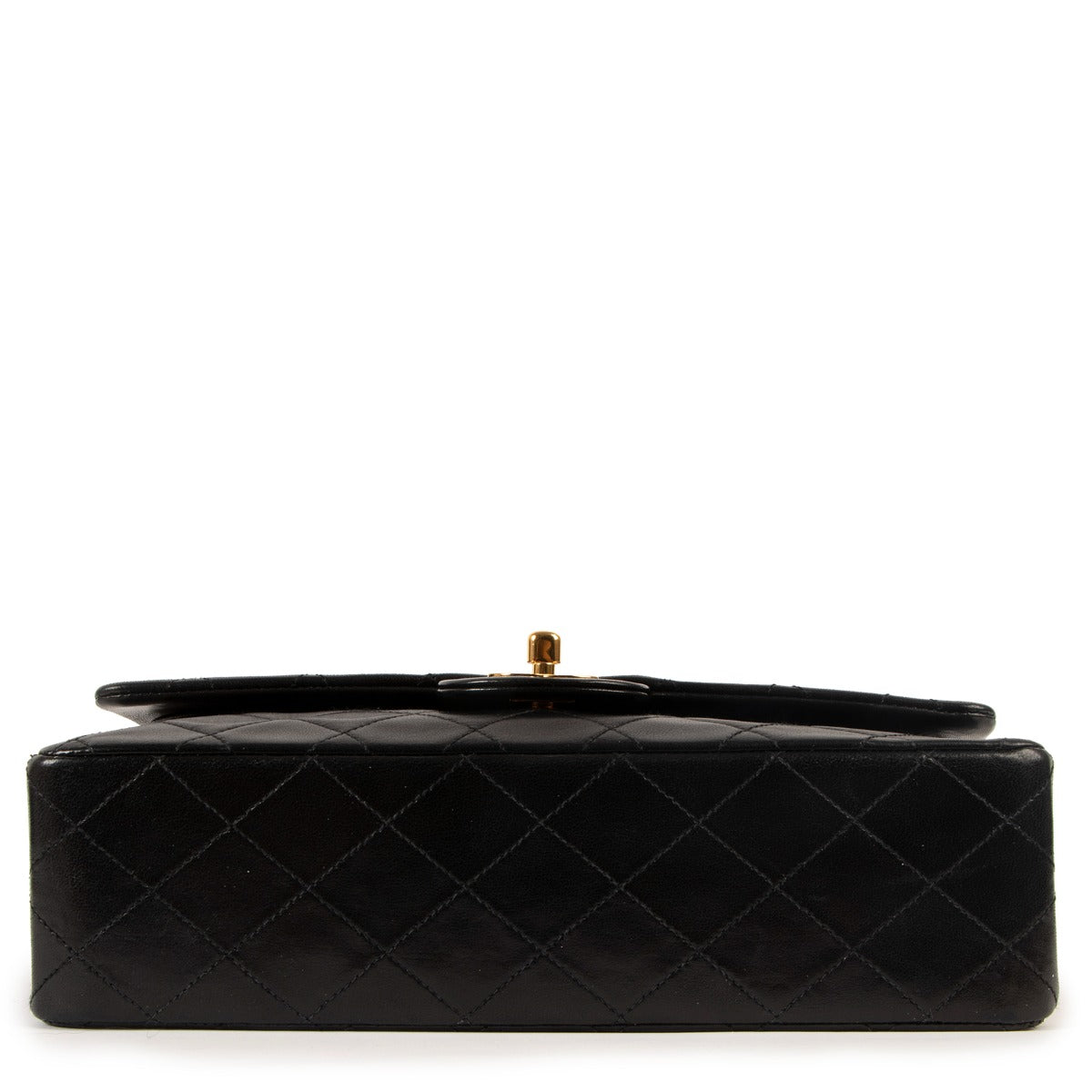 Shop authentic second hand Chanel Black Vintage Lambskin Medium Classic Flap Bag at Labellov