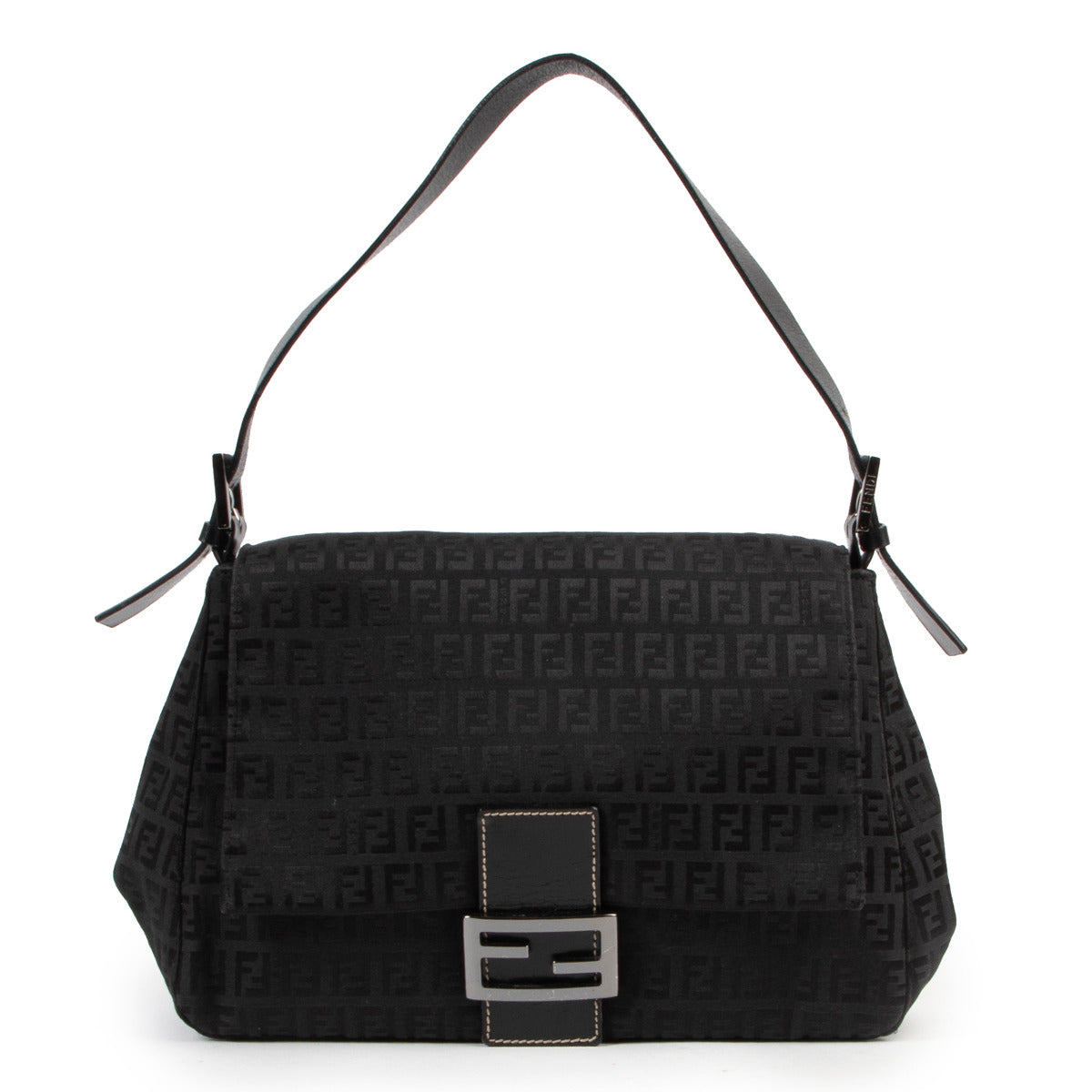 Fendi Black Monogram Mama Zucca Shoulder Bag