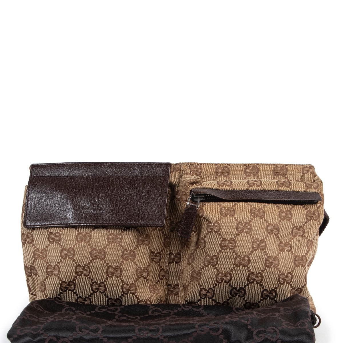 Gucci Brown Monogram Belt Bag