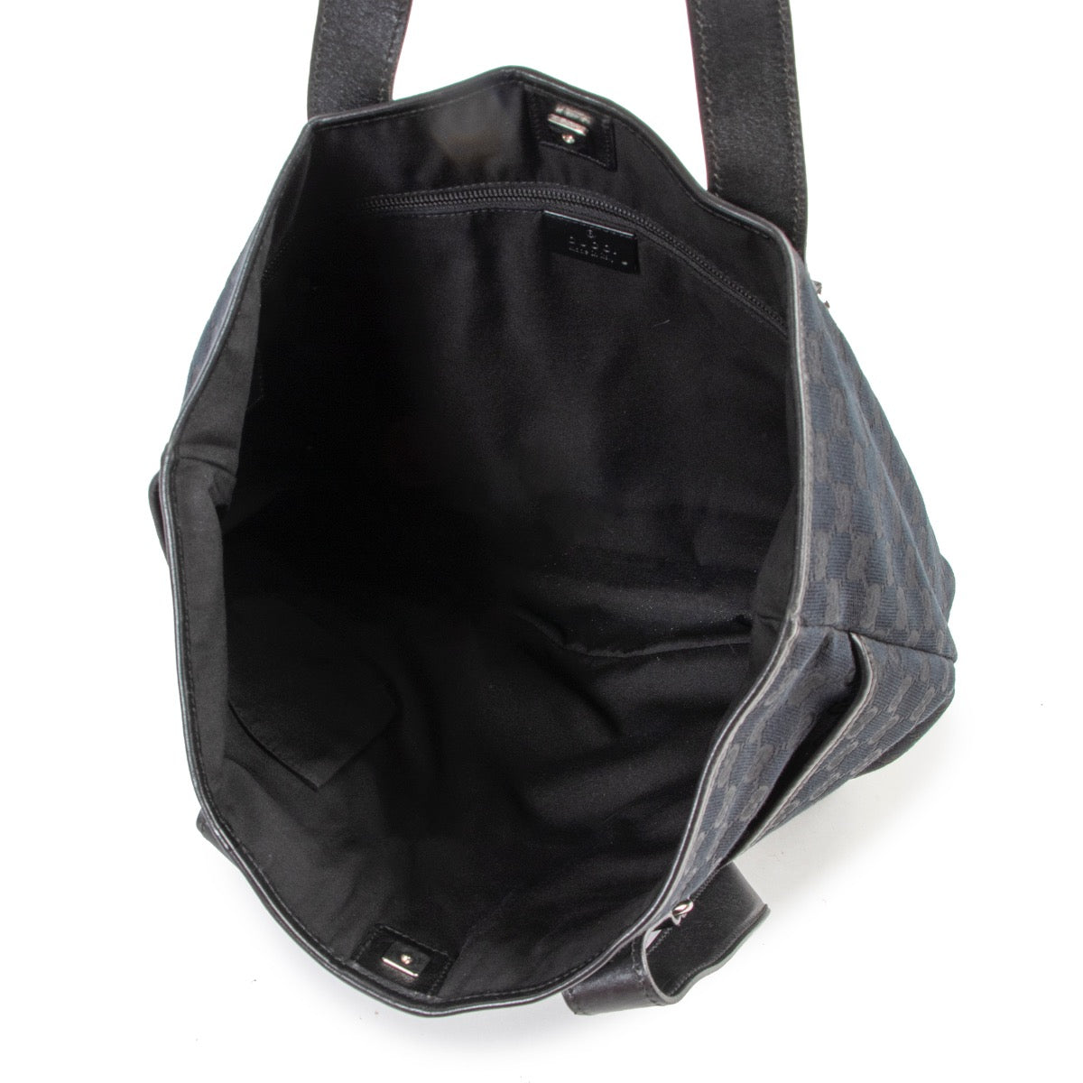 skip the waiting list shop safe online Gucci Black Monogram Canvas Shoulder Bag