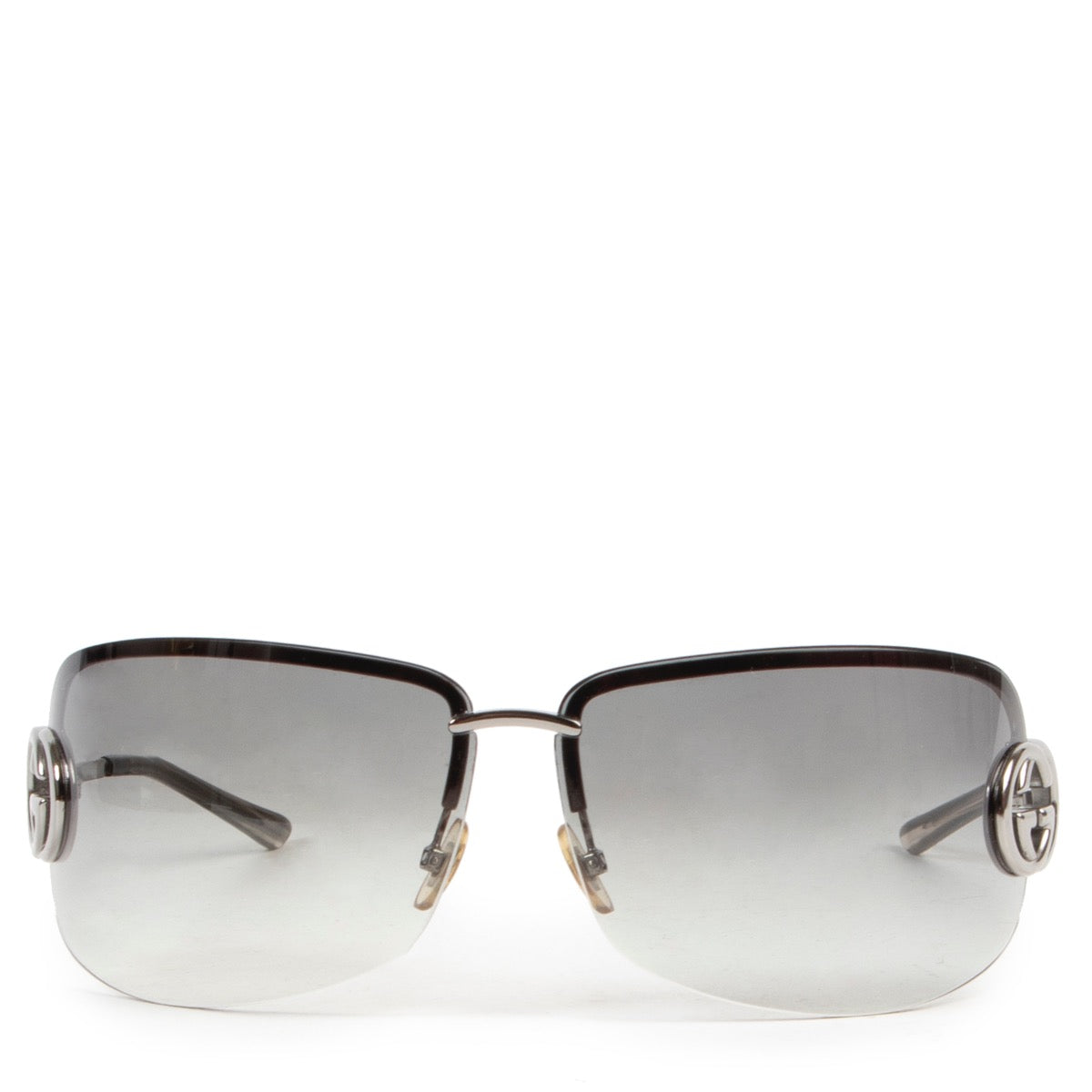Gucci Black Big Rimlesss Retro Sunglasses