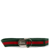 Gucci Red and Green Web Belt - size 90