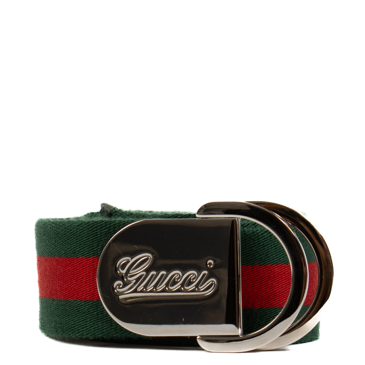 Gucci Red and Green Web Belt - size 90