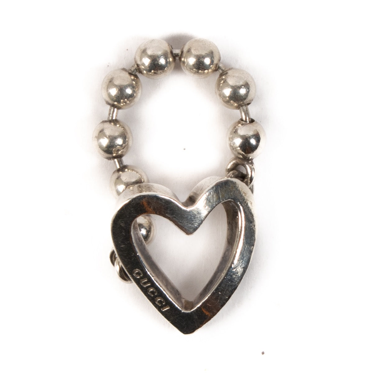 shop 100% authentic second hand Gucci Silver Heart Ring - Size 51 on Labellov.com
