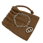 Gucci Silver-toned Metal GG Bracelet
