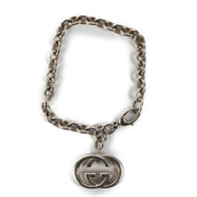 Gucci Silver-toned Metal GG Bracelet