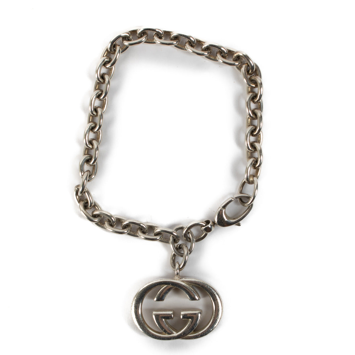 Gucci Silver-toned Metal GG Bracelet