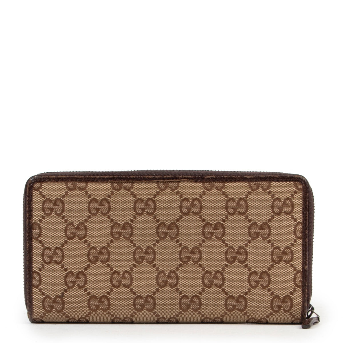 skip safe online Gucci Brown Monogram Wallet