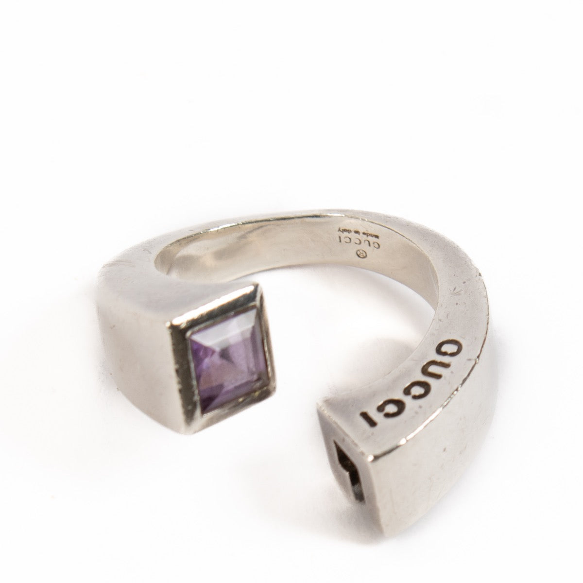 shop 100% authentic second hand Gucci Silver Purple Ring on Labellov.com