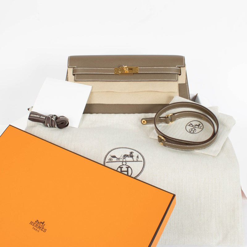 Hermès Kelly Elan Etoupe Madame GHW