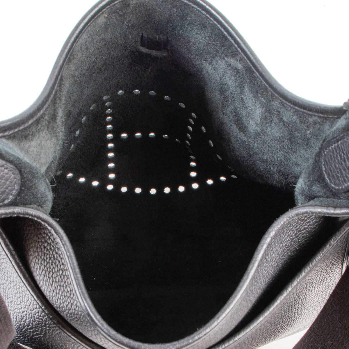 pour le meilleur prix sac a main Hermès Evelyne Black Clemence Taurillon PM