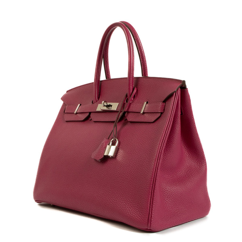 Buy authentic second hand pre-owned Hermès Birkin 35 Fuchsia Tosca Togo on www.labellov.com