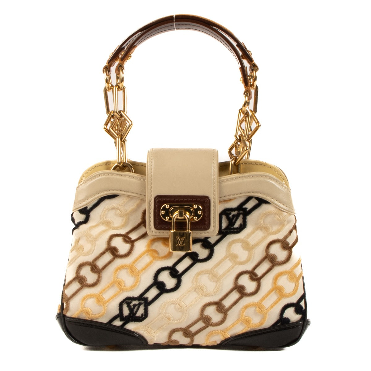 Shop 100% authentic second-hand Louis Vuitton Beige Velvet Chains Mini Linda on Labellov.com
