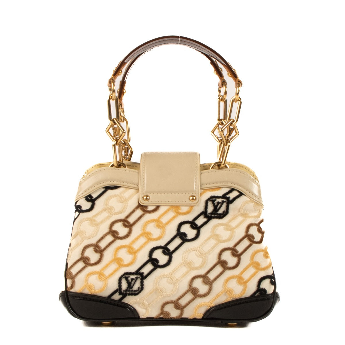 Shop 100% authentic second-hand Louis Vuitton Beige Velvet Chains Mini Linda on Labellov.com