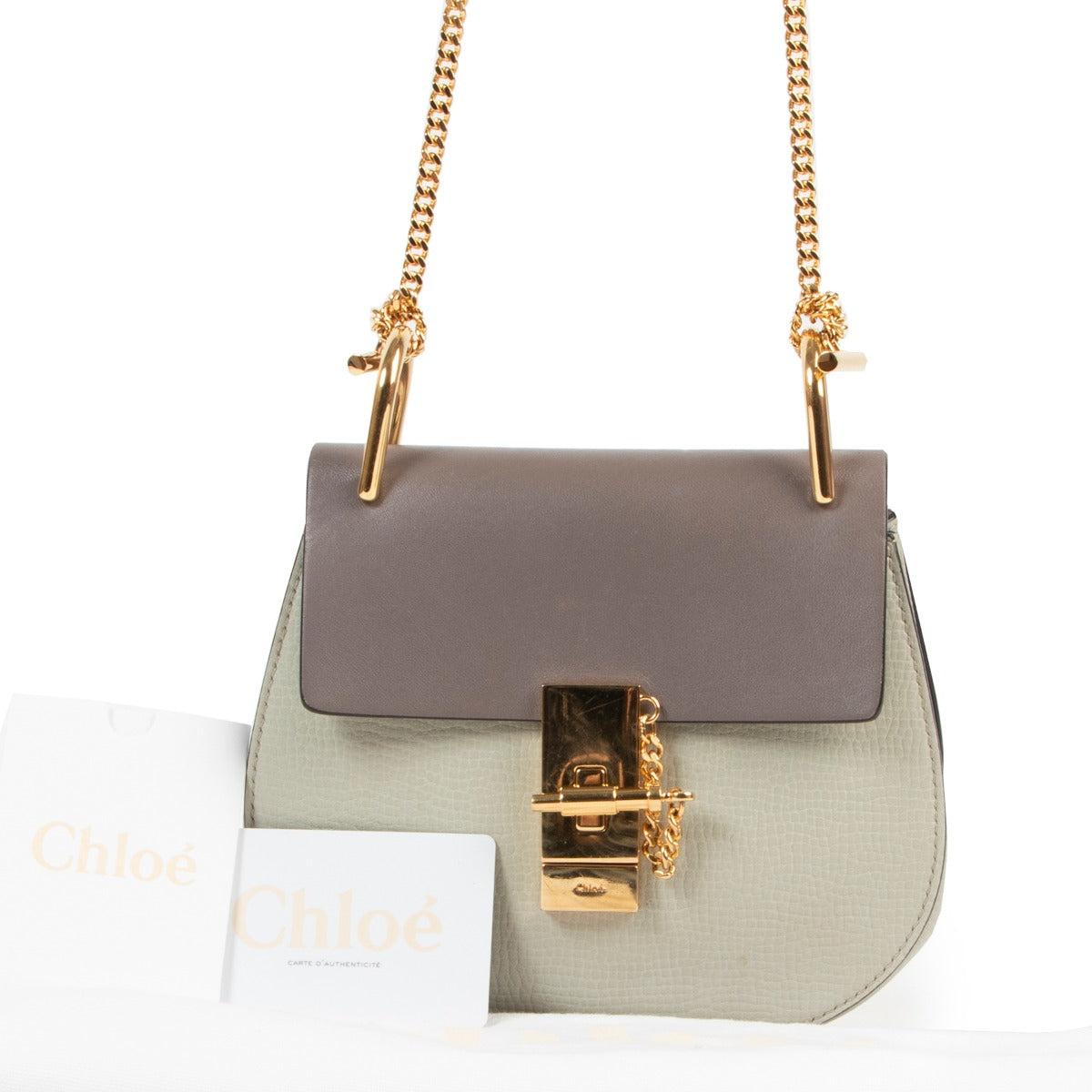 Koop Chloé Green Small Drew Shoulder Bag online voor de juiste prijs.