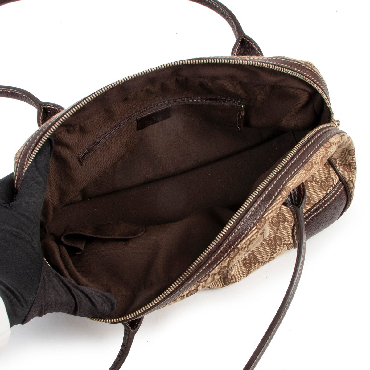 Koop veilig online authentieke tweedehands Gucci Monogram Top Handle Boston Bag