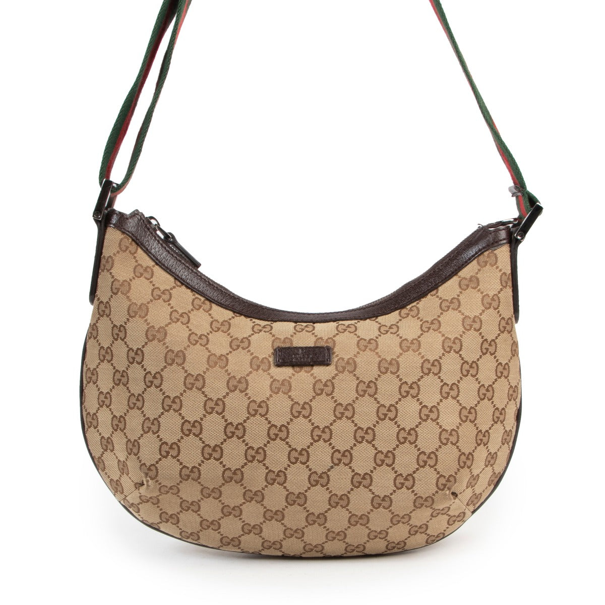 Shop safe online authentic second hand Gucci Canvas Web Crossbody Bag