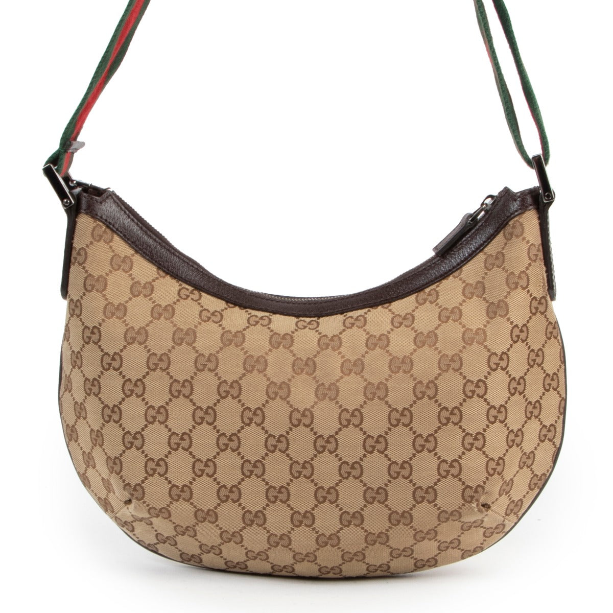 Shop safe online Gucci Canvas Web Crossbody Bag