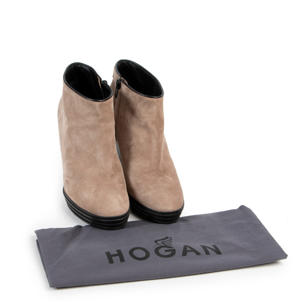 Hogan Beige Suede Boots - size 38