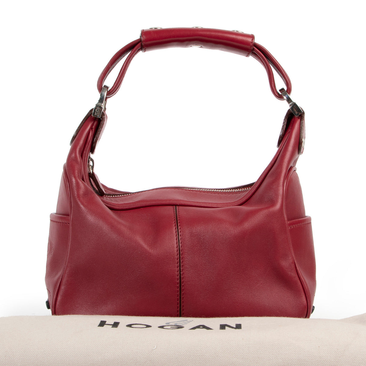 *Gereserveerd* Tod's Bordeauxrode Handtas