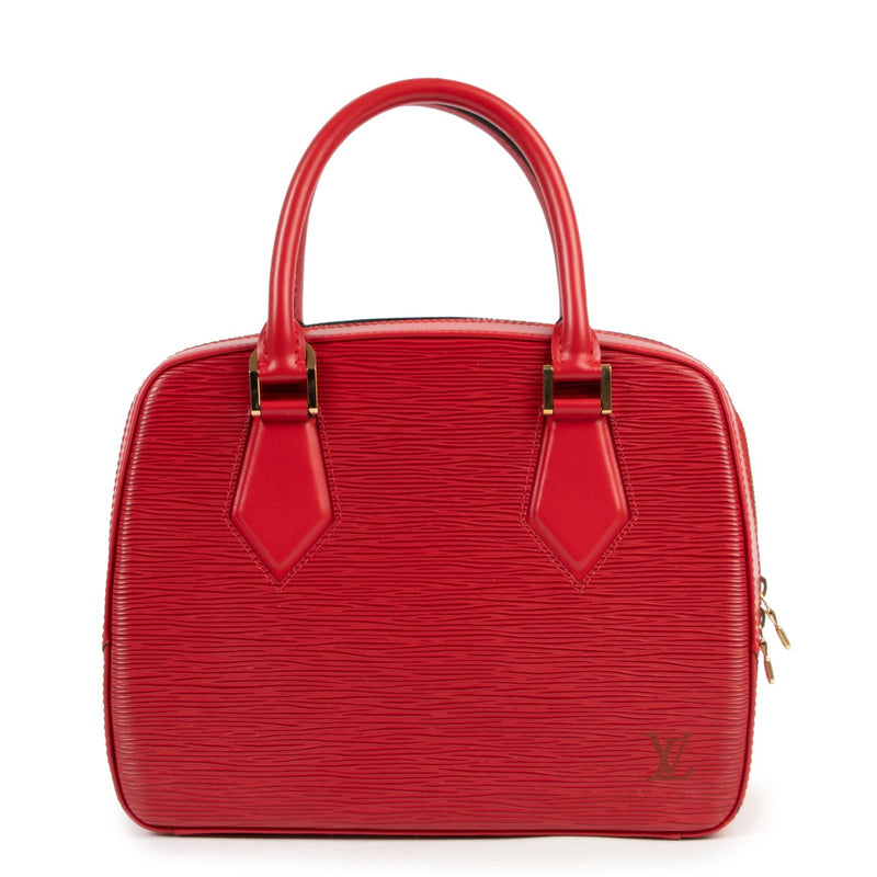 Louis Vuitton Red Epi Leather Sablon Satchel Bag