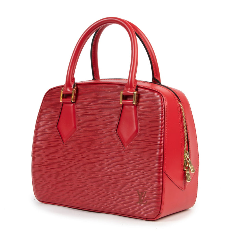 koop veilig online tegen de beste prijs tweedehands Louis Vuitton Red Epi Leather Sablon Satchel Bag