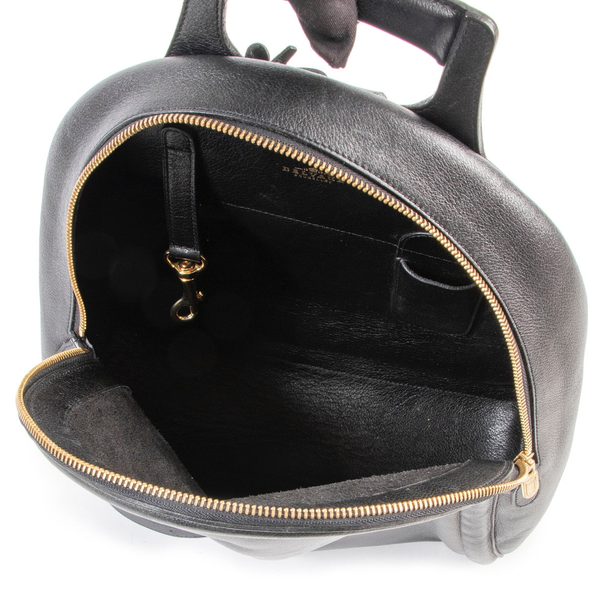 Shop safe online authentic Delvaux Black Leather Backpack at Labellov.com.