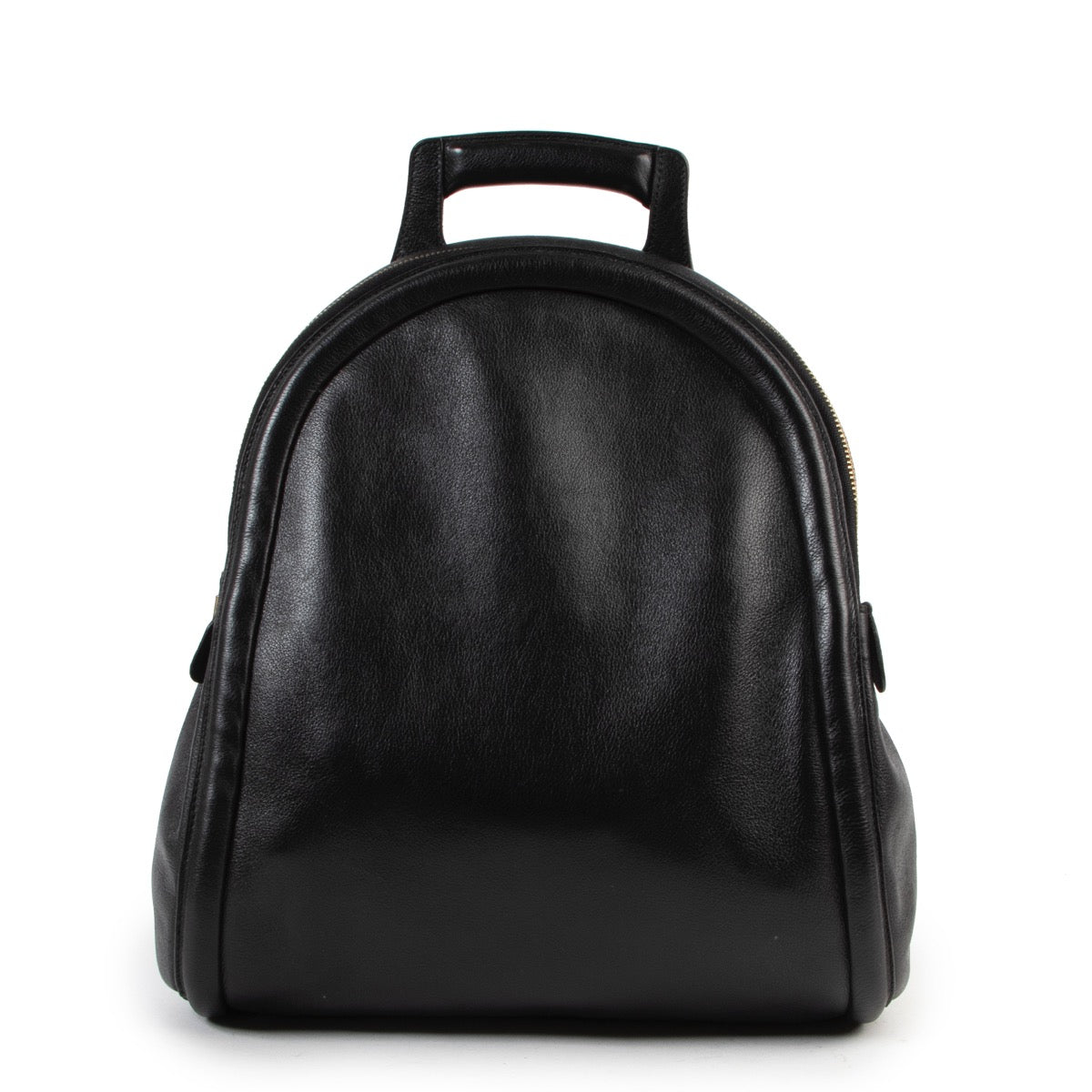 Shop safe online authentic Delvaux Black Leather Backpack at Labellov.com.