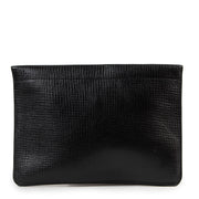 Achetez en ligne second main ce clutch Delvaux en cuir noir chez Labellov.com.