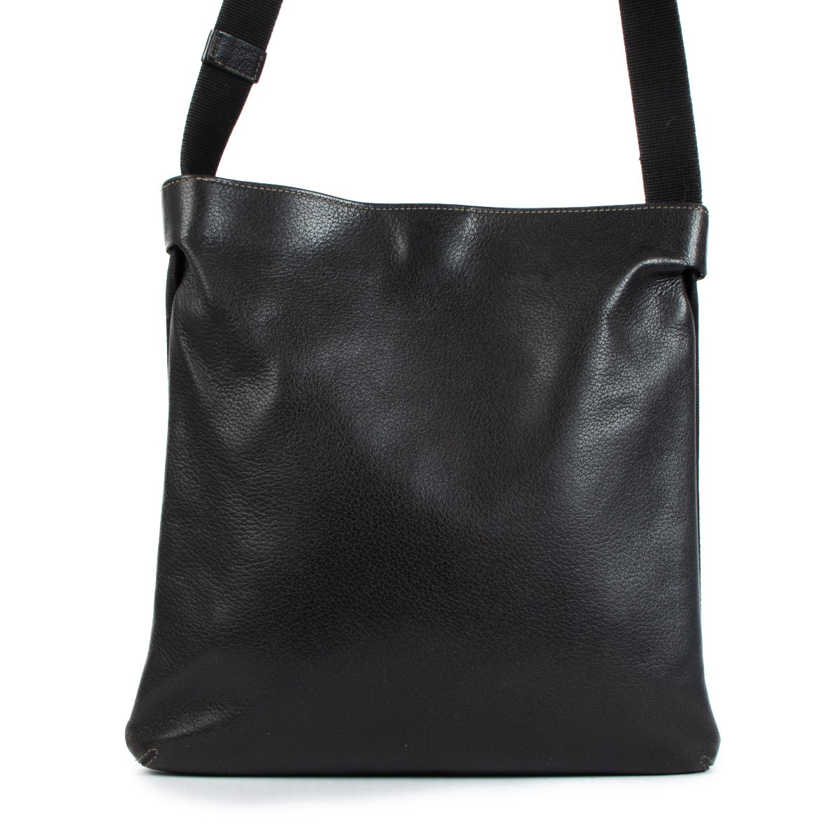 Deux de Delvaux Black Leather Crossbody Bag