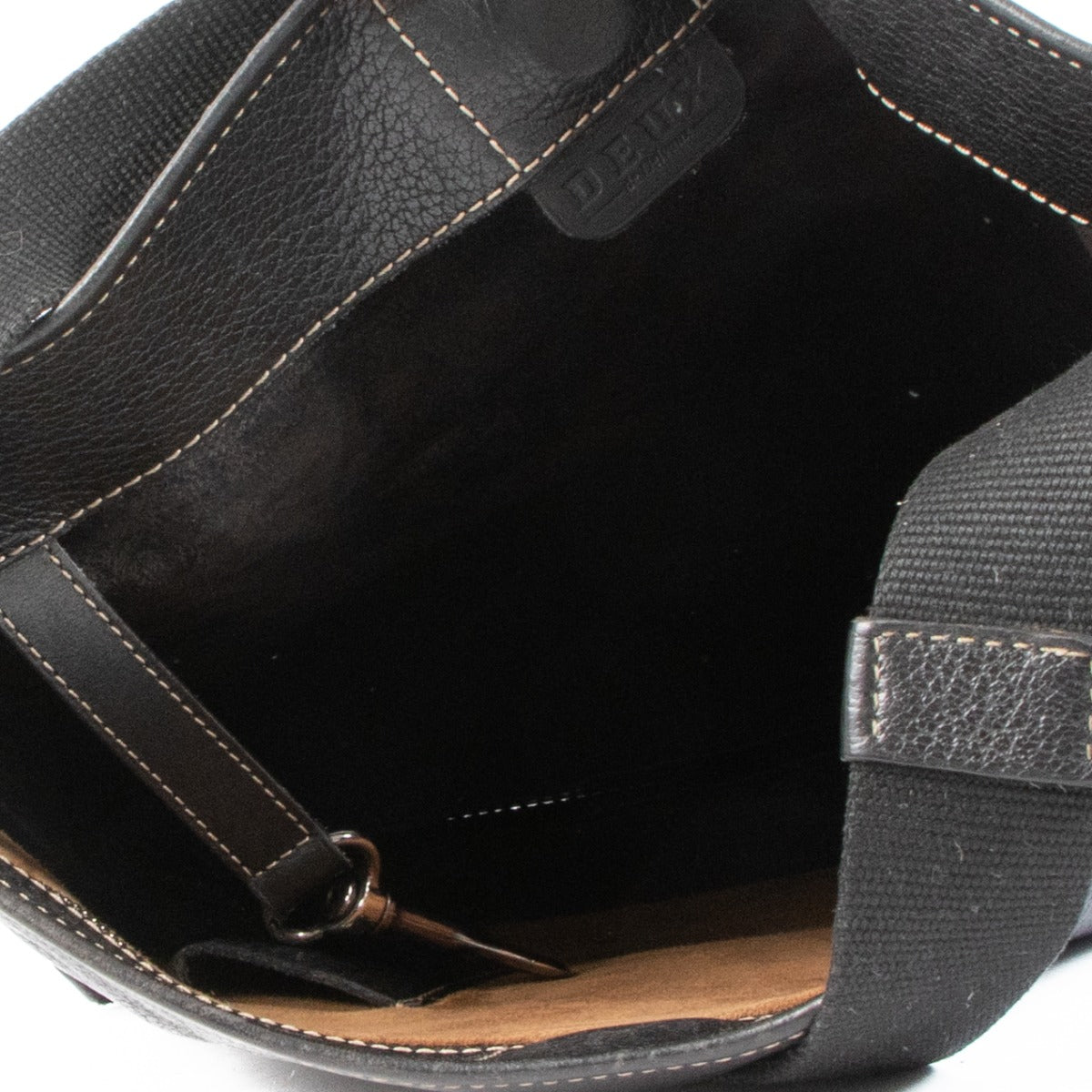 Deux de Delvaux Black Leather Crossbody Bag