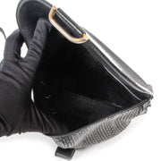 Shop safe online authentic second hand Delvaux Black Toile De Cuir Crossbody Bag.