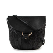 Shop safe online authentic second hand Delvaux Black Toile De Cuir Crossbody Bag.