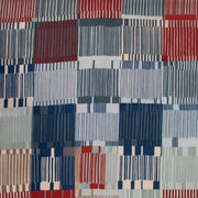 Shop safe online 100% authentic second hand Delvaux Blue Multicolor Striped Scarf in good preloved condition at the right price at Labellov.com.