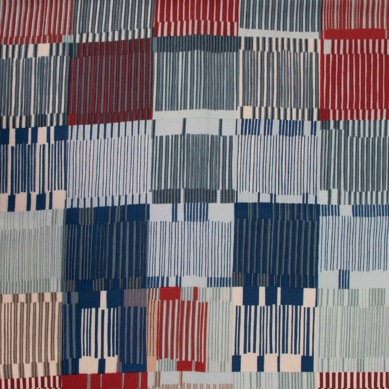 Shop safe online 100% authentic second hand Delvaux Blue Multicolor Striped Scarf in good preloved condition at the right price at Labellov.com.
