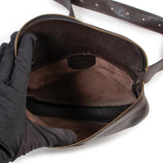 koop veilig online Delvaux Brown Leather Belt Bag