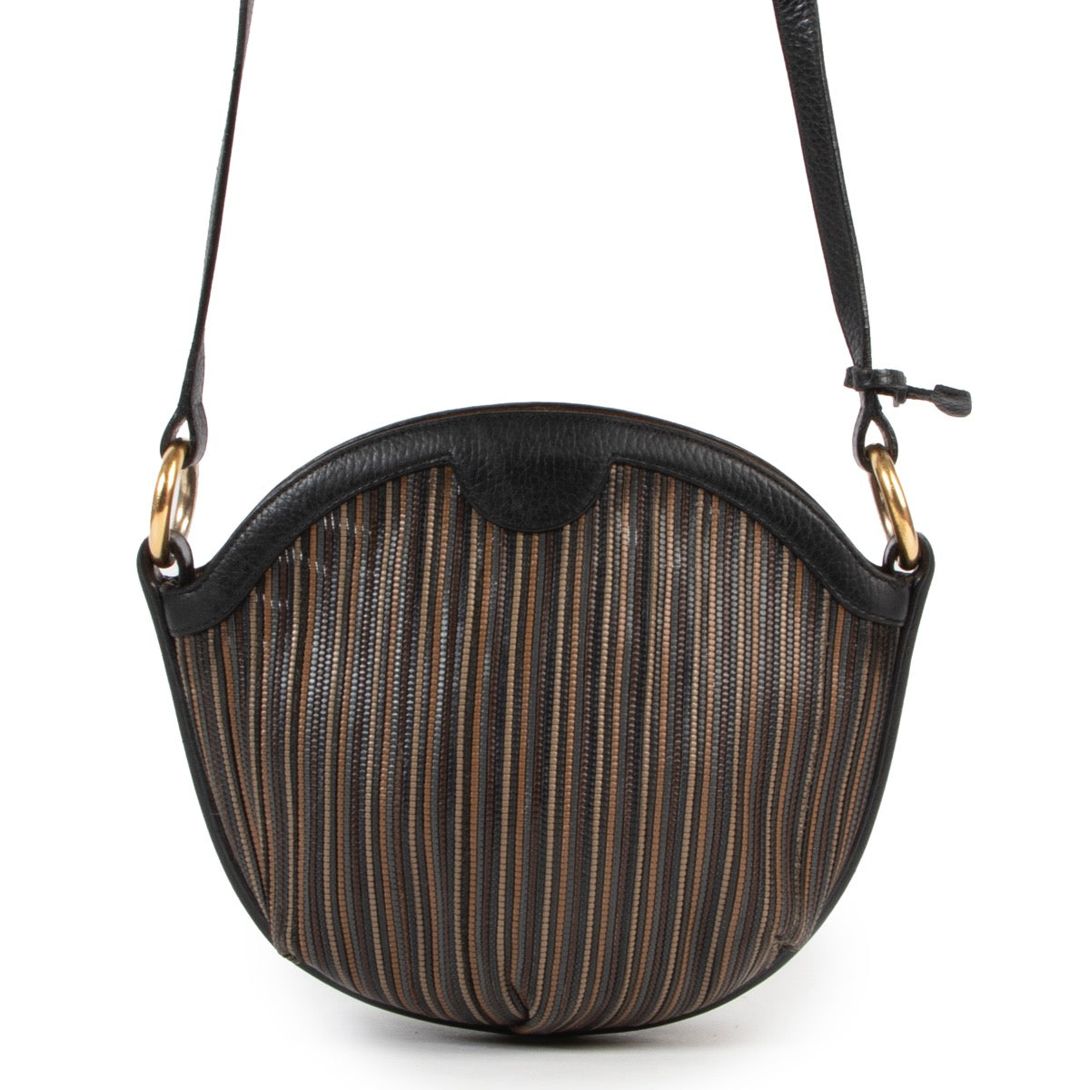 Shop safe online authentic Delvaux Multicolor Toile De Cuir Crossbody Bag at Labellov.com.