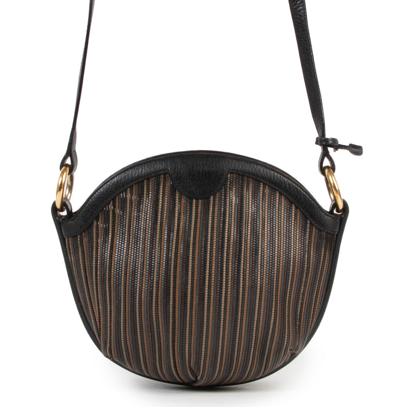 Shop safe online authentic Delvaux Multicolor Toile De Cuir Crossbody Bag at Labellov.com.