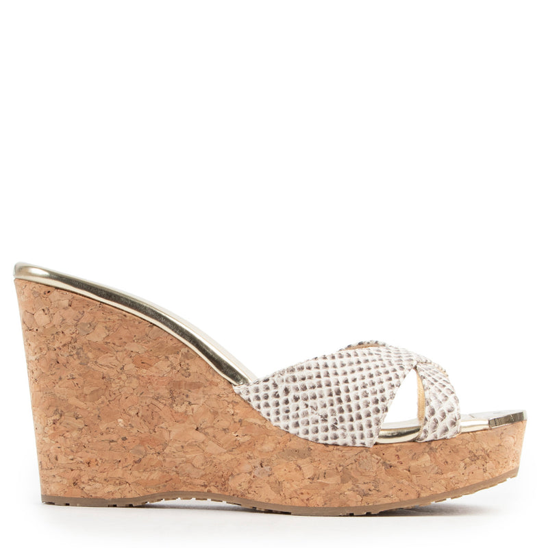 Jimmy Choo Kurk Python Sleehak - maat 39