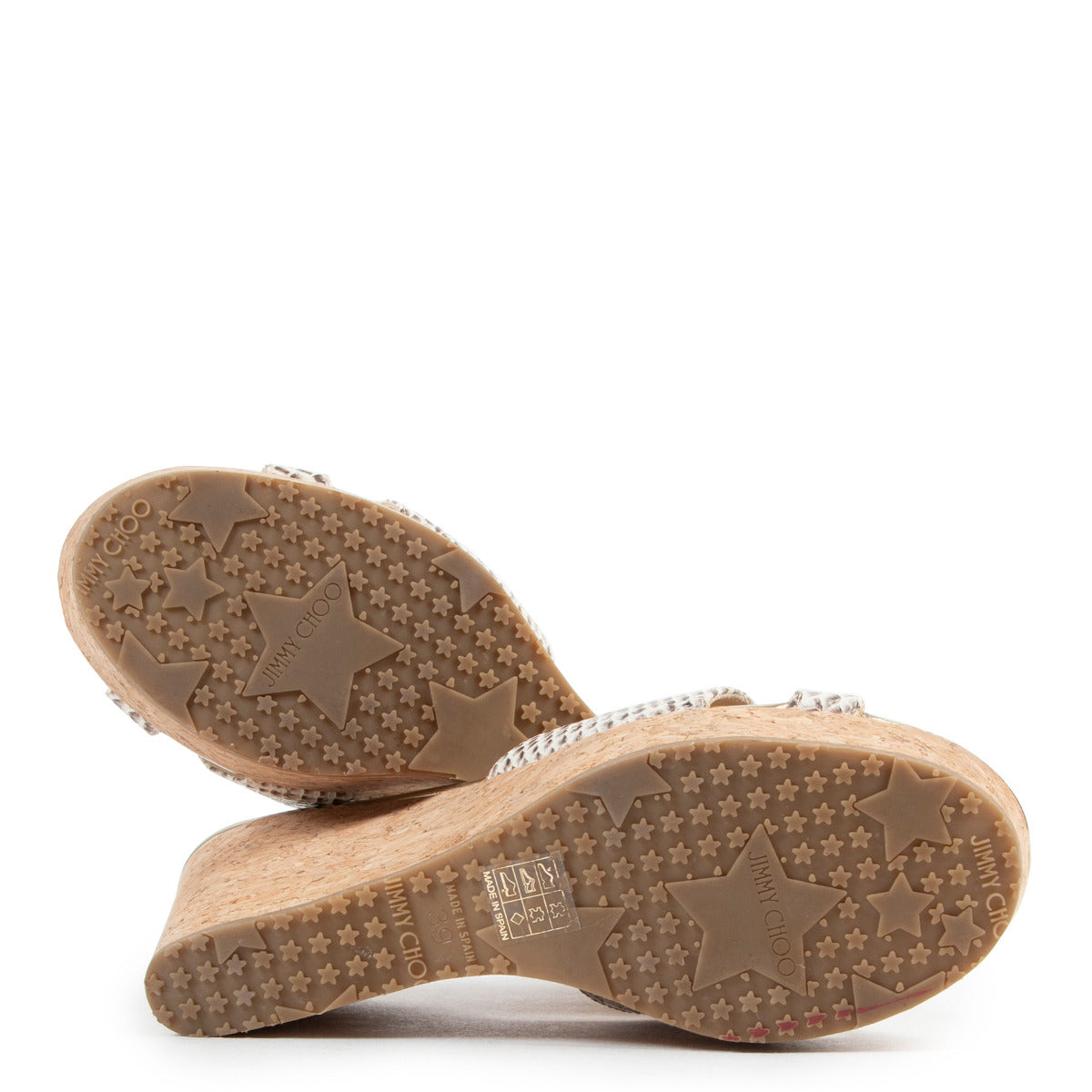 Jimmy Choo Cork Python Wedge Heel - size 39
