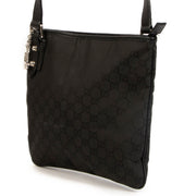 Shop safe online t Labellov in Antwerp, Brussels and Knokke this 100% authentic second hand Gucci Black GG Messenger Bag