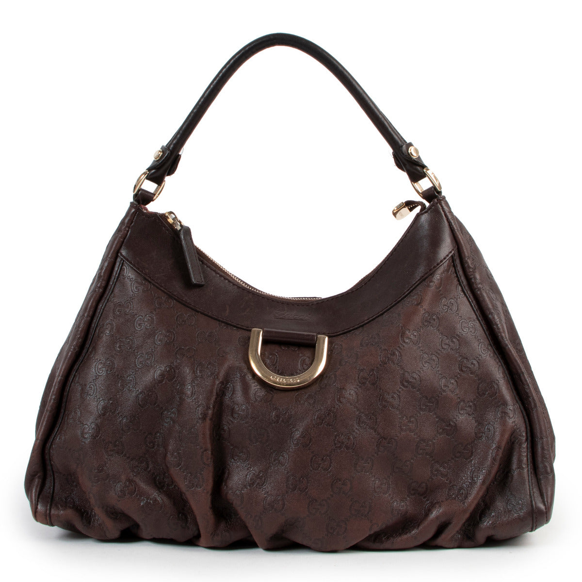 Burberry Vintage Check Baseball CapGucci brown leather bag with shoulder strap
