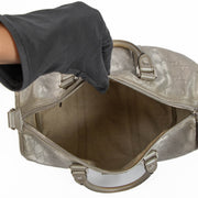 Shop safe online at Labellov in Antwerp, Brussels and Knokke this 100% authentic second hand Gucci Silver Imprime GG Coated Canvas Joy Boston Bag