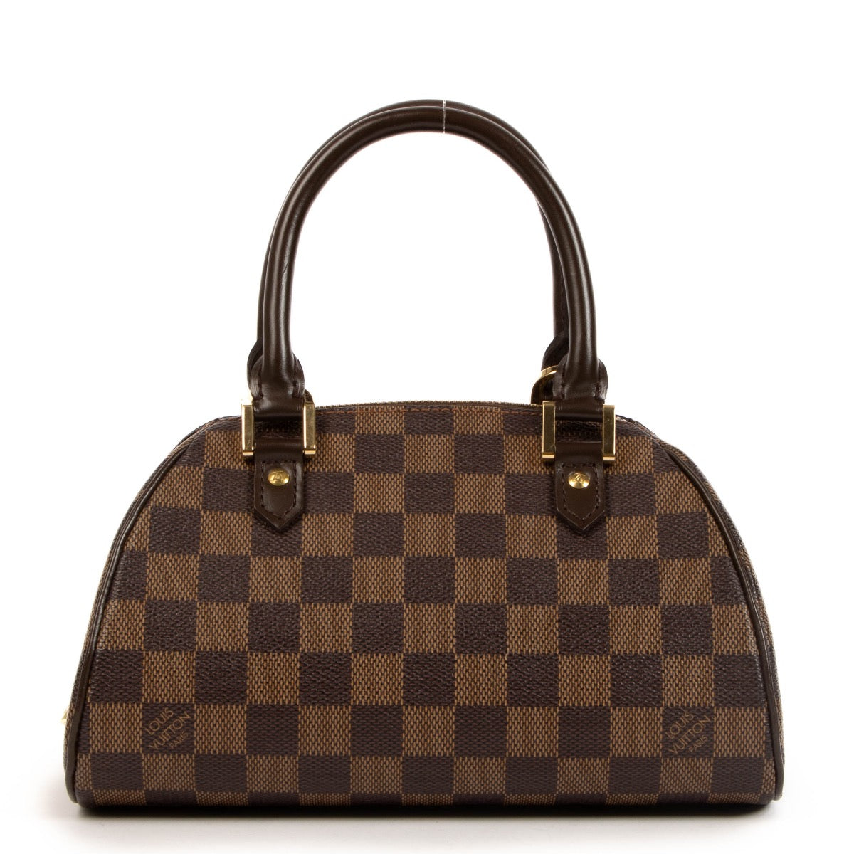 Shop safe online at Labellov in Antwerp, Brussels and Knokke this 100% authentic second hand Louis Vuitton Damier Ebene Canvas PM Ribera Top Handle