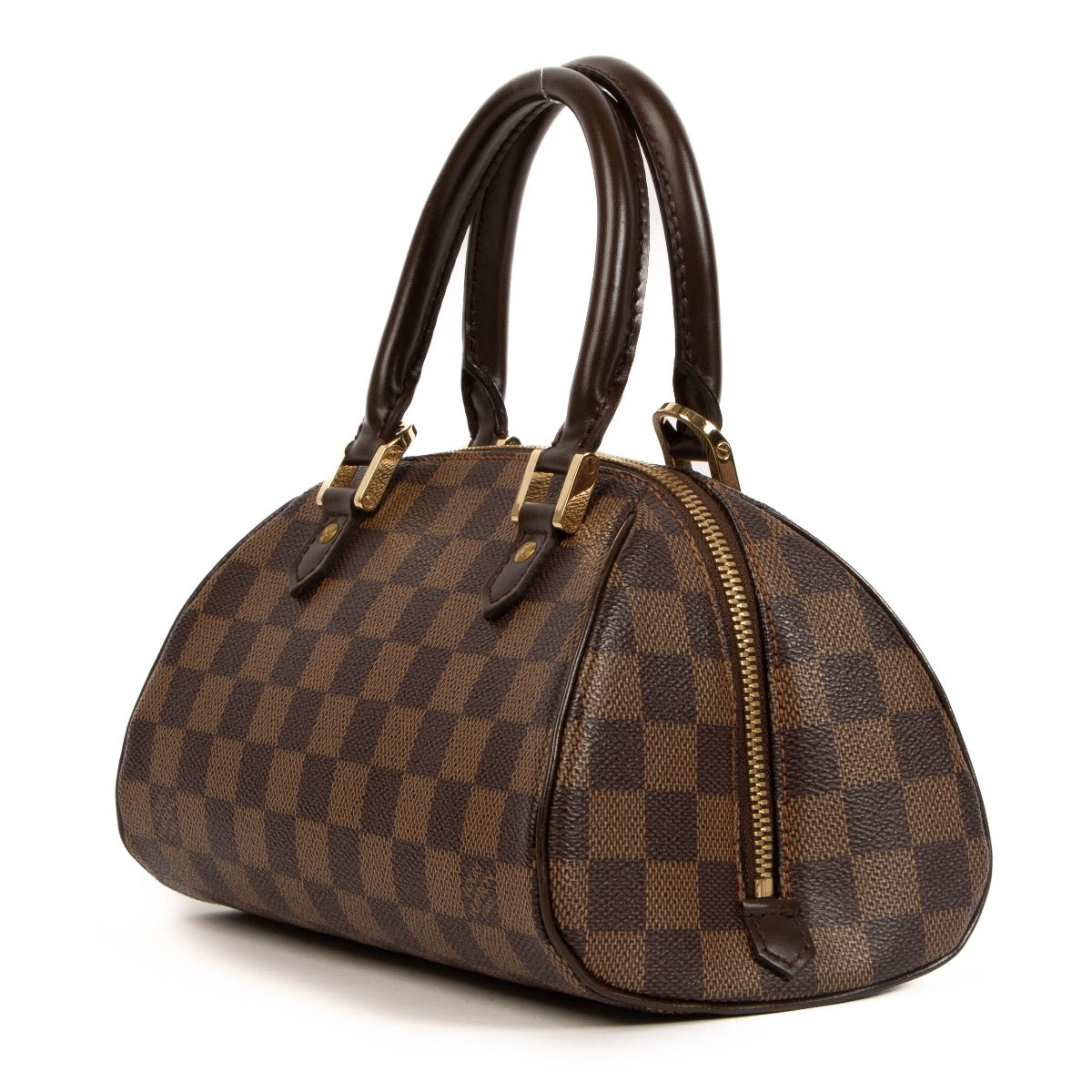 Shop safe online at Labellov in Antwerp, Brussels and Knokke this 100% authentic second hand Louis Vuitton Damier Ebene Canvas PM Ribera Top Handle