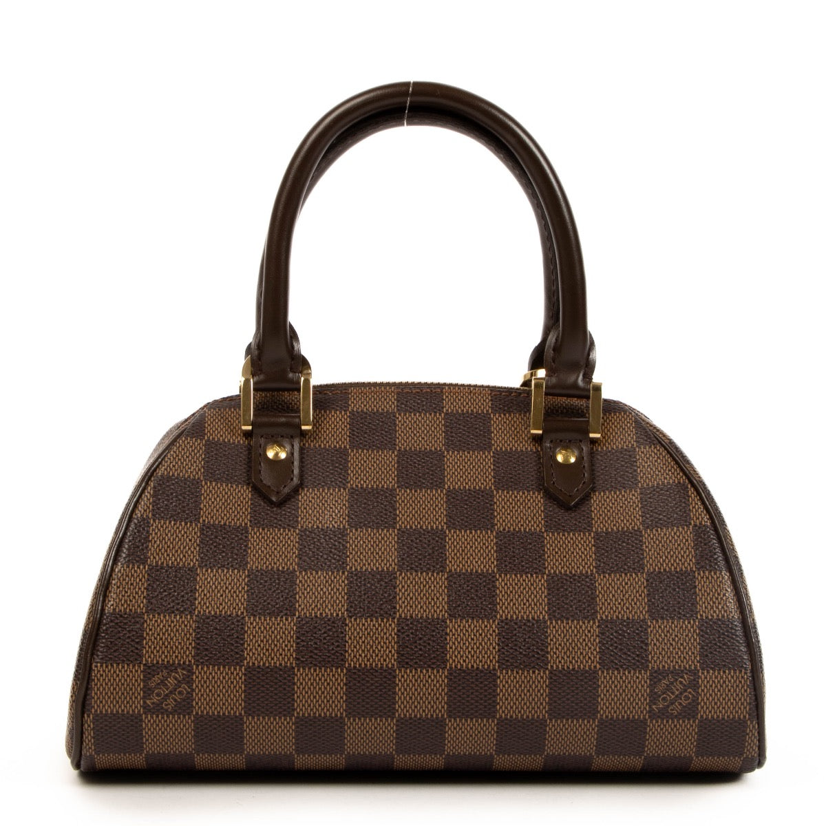 Shop safe online at Labellov in Antwerp, Brussels and Knokke this 100% authentic second hand Louis Vuitton Damier Ebene Canvas PM Ribera Top Handle